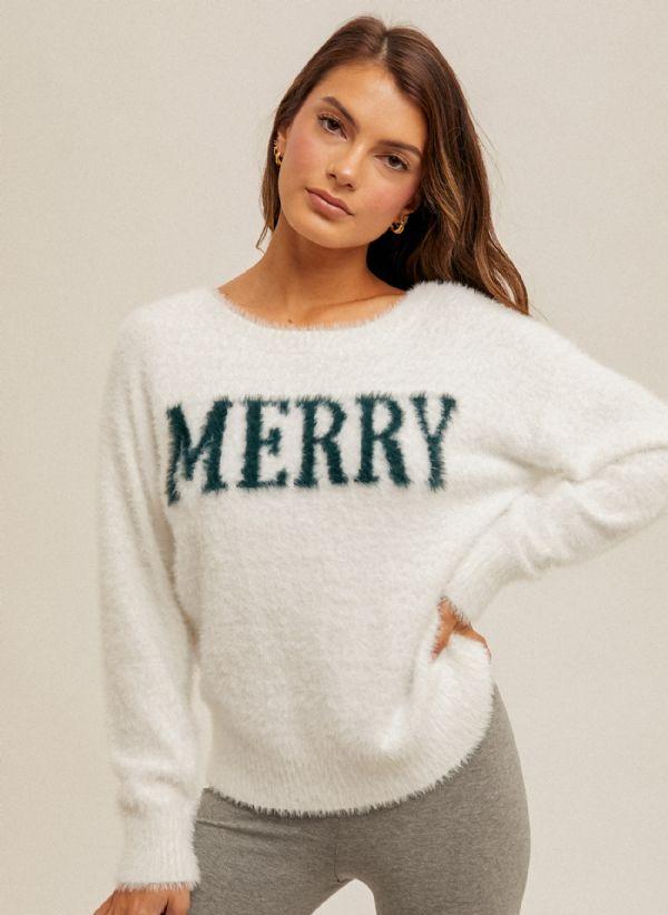 Merry Soft and Fuzzy Sweater